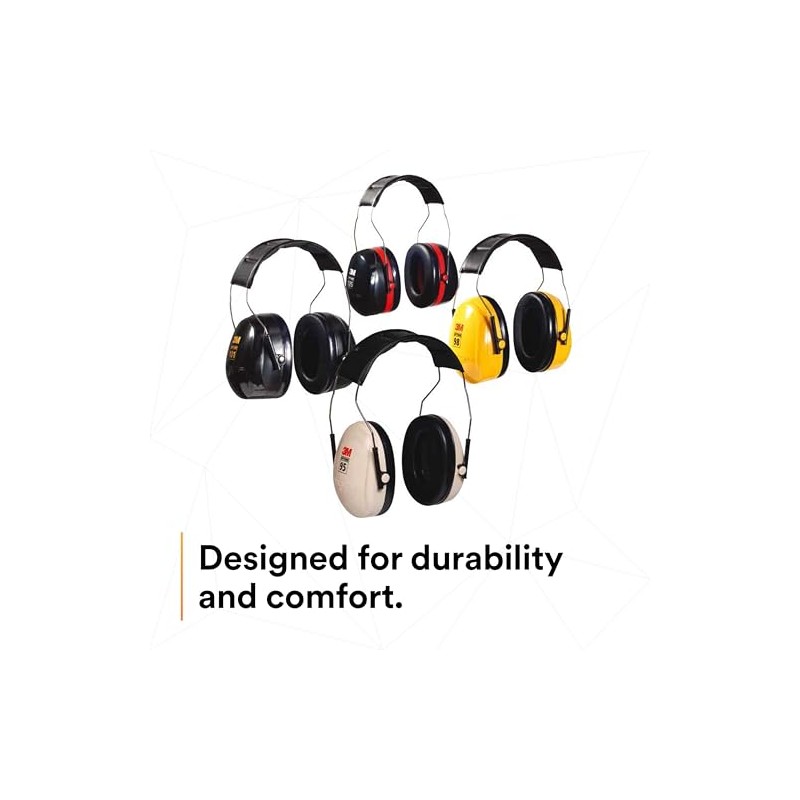 3M PELTOR Protección Auditiva Optime 95 Orejeras, Copas Ajustables, Compatible