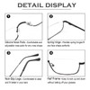COVESATO Half Reading Glasses, Half Lens Frame Metal Readers for