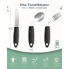 CuraVita Adaptive Utensils Set (3-Piece) – 42° Angled, 3 oz