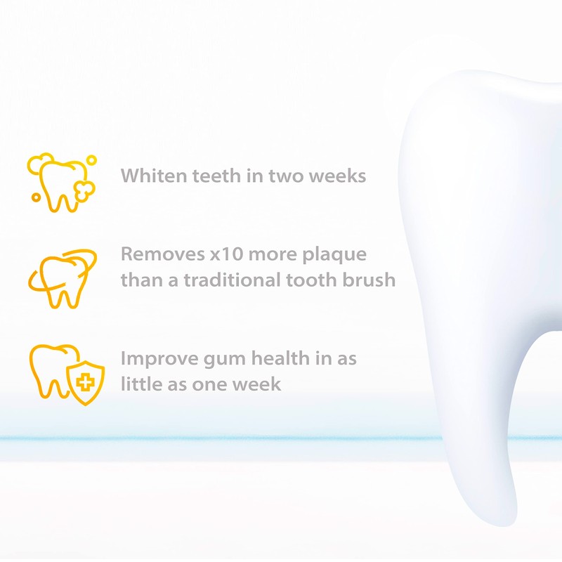 Wagner Stern Ultrasonic Toothbrush with Pressure Sensor, Peach/Blue, Battery Powered,