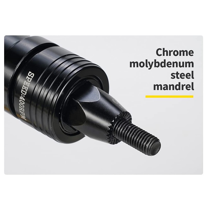 Pneumatic 3/8 Self-Locking Rivet Nut Gun Head with (Replacement Mandrel