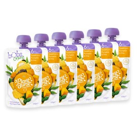 Bubs Organic Sweetcorn, Pumpkin & Chia Pouch, 6+ Months Baby Food, Veggie Puree Snack, No Added Sugar, 120g (Pack of 6 Pouches)