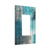 Art Turquoise Blue and Grey Paint Single Rocker Outlet Wall