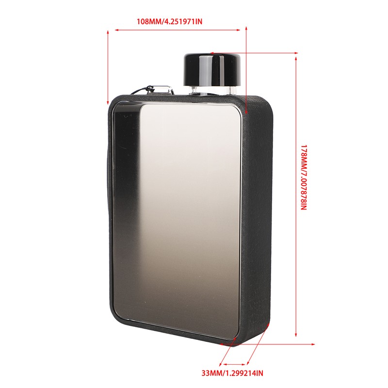 300ml Flat Water Bottle A5 Slim Water Bottle for Outdoor