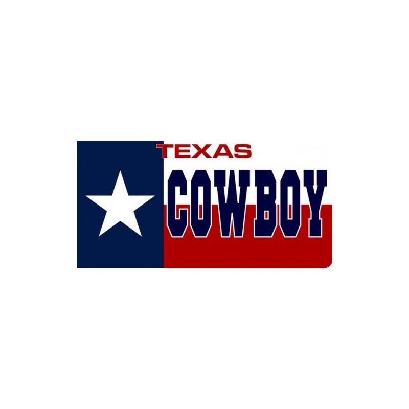 Texas Cowboy Photo License Plate