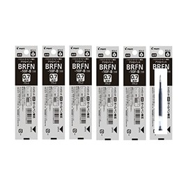 Pilot BRFN-10F-B Rollerball Pen Refill, Fine Point, 0.7mm, Black, 6 Pens