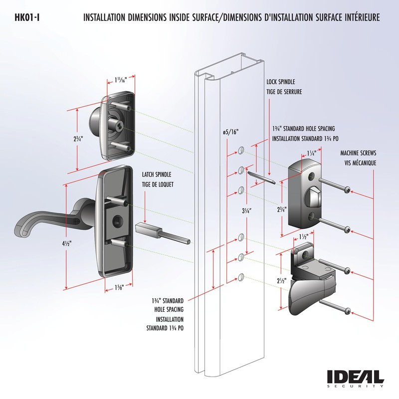 Ideal Security GL Door Lever Set with Keyed Deadbolt Lock