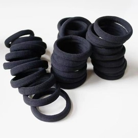 200PCS Black Hair Ties for Women & Girls Men Kids Toddler - Seamless, Thick, No Damage Elastic Hair Bands for Ponytails, Workouts, and Daily Use, Soft Seamless Nylon Hair Ties For Thick & Curly Hair.