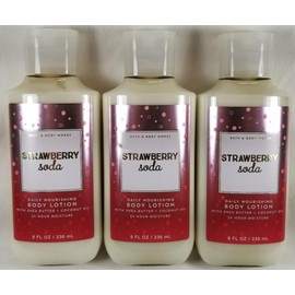 3 STRAWBERRY SODA Shea bath Body Lotion 8 oz