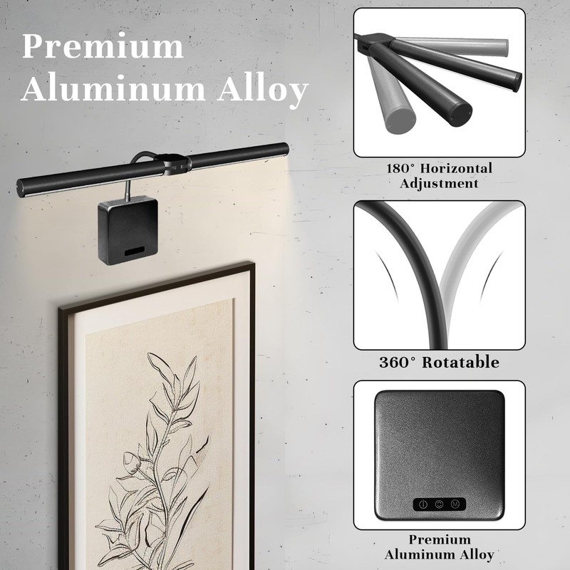 cotaros Picture Lights for Wall, 18in Metal Picture Light Art