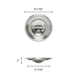 Excellante 6-Quart Stainless Steel Bain Marie Cover