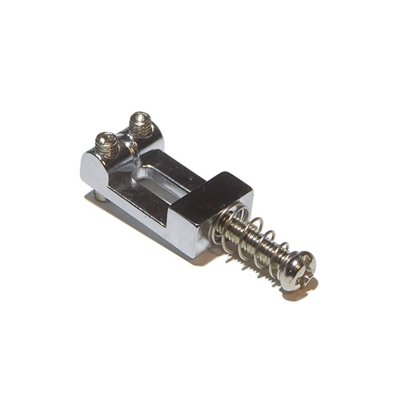 Single individual strat electric guitar bridge saddle in chrome tremolo