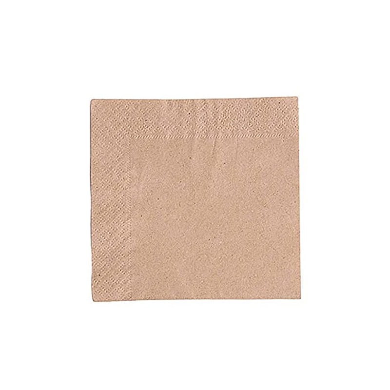 Vegware Recycled Unbleached Napkins 24cm 2ply+ Pack of 250, White