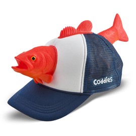 Coddies Fish Hat - Hilarious Novelty Bass Fishing Hat, Perfect Gag Fishing Gift for Anglers, Dads & Fish Enthusiasts, Goldfish, Medium