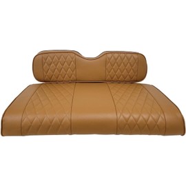 Huskey Parts Company 4PCS Brown Golf Cart Seat Covers Diamond Stitch Compatible with Yamaha Drive G29 2007-2016, Drive 2 2017+, Marine Grade Vinyl, Custom Fit, Staple On