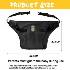 PYRUVAE High Chair Straps, Baby Seat Belt, Tripp Trapp Strap, Baby Dining Room Chair, Safety Belt, Adjustable High Chair Strap for Toddlers (Black)