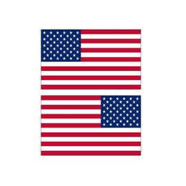 Rogue River Tactical Reverse Mirrored 2 Pack American USA Flag Sticker Patriotic Stars and Stripes United States Auto Car Decal Window Bumper US Military (3x5)