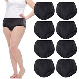9 Pcs Waterproof Incontinence Underpants Plastic Pants Leak Proof Incontinence Underwear Adult Diaper Cover(S,Black)