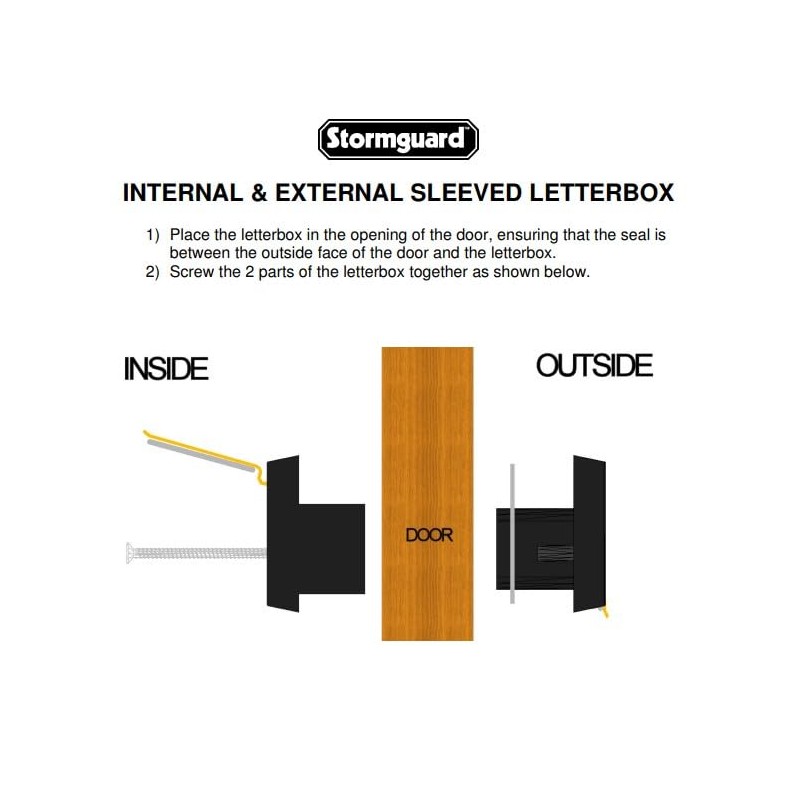 STORMGUARD Mailbox Cover Inside & Outside UPVC or Wooden Doors