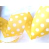 RG Expressions White Polka Dot Yellow Satin 2.5" x 5