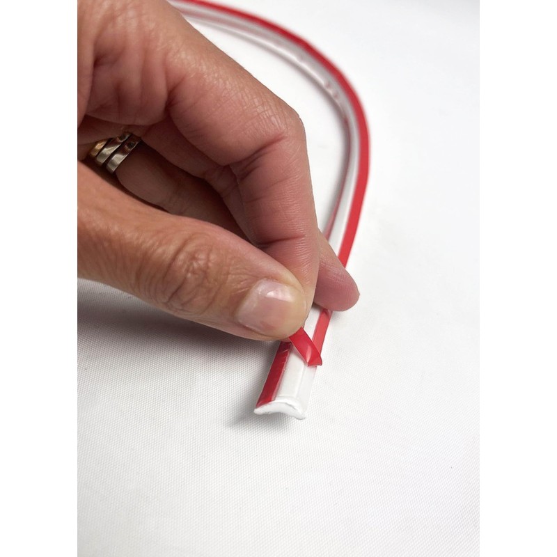 FloorPops White Flexible Trim Peel and Stick Moulding, FPM6362