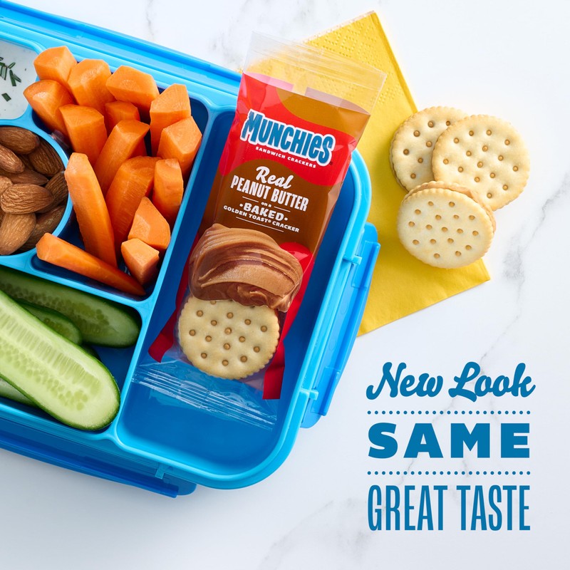 Munchies Sandwich Crackers, Assorted Peanut Butter Variety Pack (Pack of