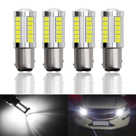 Sinytuto Pack-4 Car LED Lights, 1157 Brake Lights, LED Lights Conversion Kit, Universal Automobile Replacements, for Most Cars, Trucks and Vans (White)