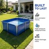 Foldable Canvas Above Ground Fish Pond with Steel Frame &