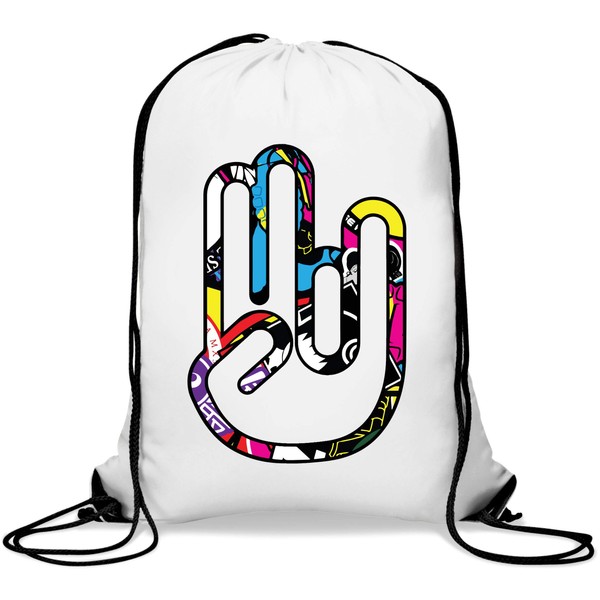 Sticker Bomb Styled Japan JDM Hand Shocker Gym Bag Casual