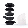 Levivo Burger Press, 5 Pieces, with 50 Sheets of Non-Stick