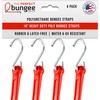 The Perfect Bungee® 18" Heavy-Duty Polyurethane Bungee Strap, 4-Pack, Red