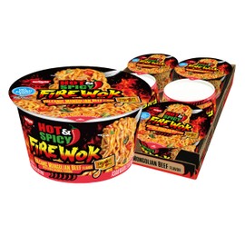 Nissin Hot & Spicy Fire Wok, Volcanic Mongolian Beef, 4.37 Ounce (Pack of 6)