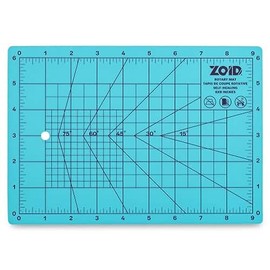 Zoid 9" x 6" Self-Healing Cutting Mat, PVC Grid Mat, Crafting and Sewing Mat for Multiple Projects, Arts and Crafts, Silhouette Cutting, Cyan/Purple BP