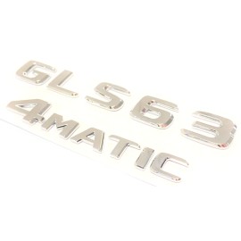 Unbranded #2 CHROME GLS63 + AMG REPLACEMENT FOR MERCEDES REAR TRUNK EMBLEM BADGE LIFTGATE