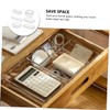 LABRIMP 6pcs Transparent Organizers for Home Storage Multi-purpose Tableware Holders
