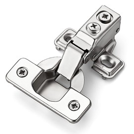Ravinte 60 Pack 30 Pairs Short Arm Kitchen Cabinet Hinges for 1/2 Inch Overlay Cabinet, Brushed Nickel 105 Degree Opening Angle Hinges, Soft Close Concealed with Mounting Screws for Face Frame Door