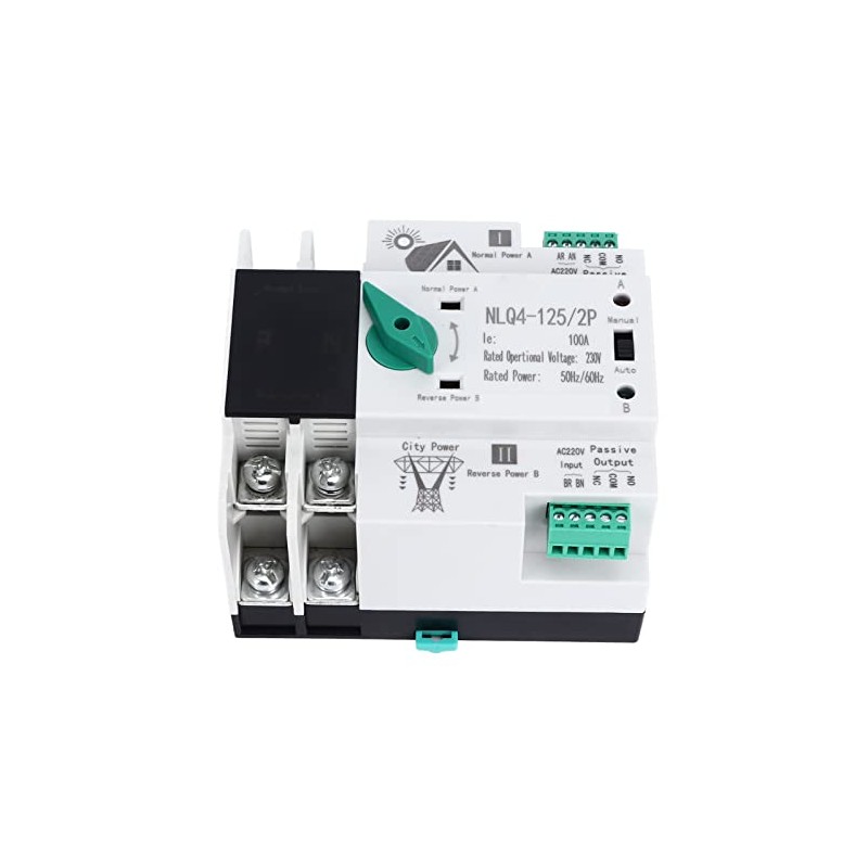 Zerone Power Transfer Switch, Dual Power Transfer Switch 100A Dual