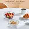 Epicover 6 Pcs 5 inch Glass Bowls, Transparent Stackable Containers