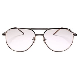 Oversized Square Gunmetal Old School 80s Bifocal Reader 3.75 Reading Glasses