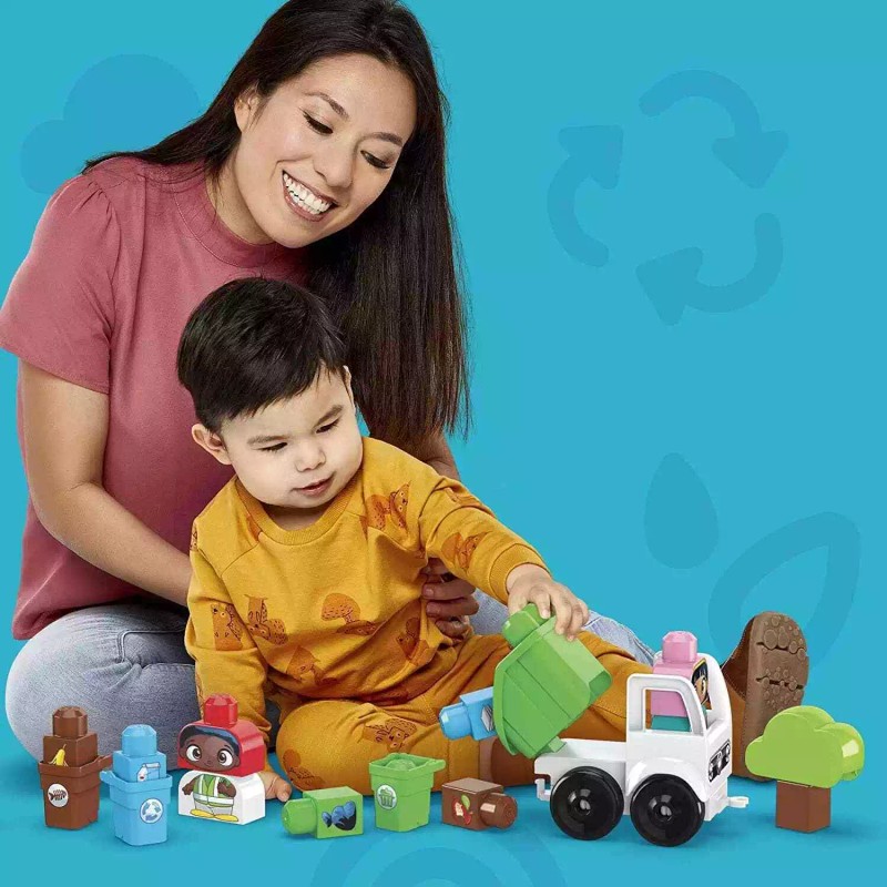 MEGA BLOKS Green Town Sort & Recycle Squad Building Set