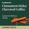 Starbucks Ground Coffee, Cinnamon Dolce Flavored Coffee, Naturally Flavored, 100%