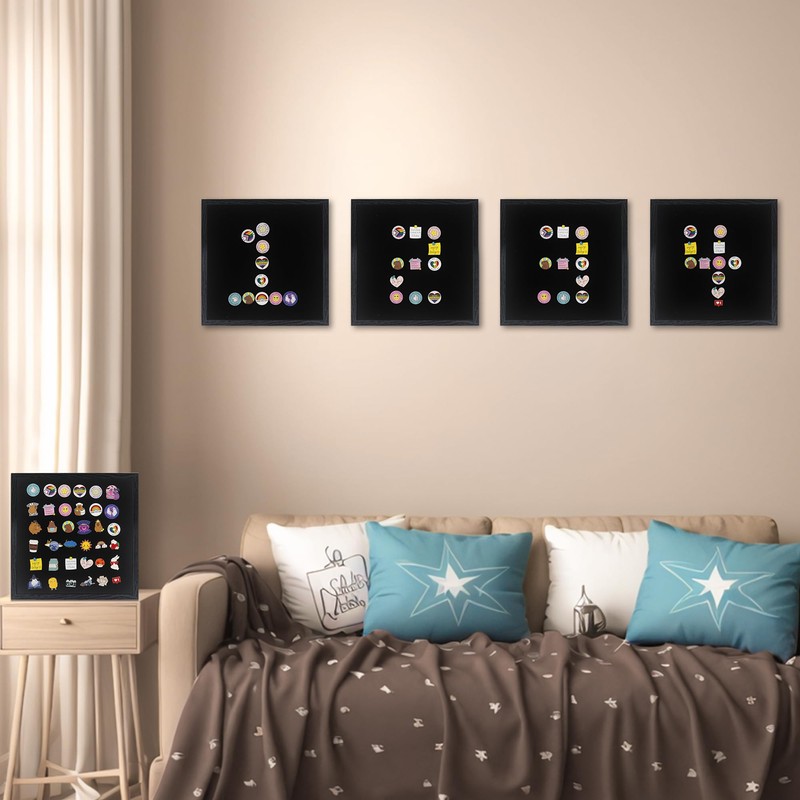 GMFrames 11x11 Enamel Pin Display Case, Pin Collection Display Frame