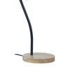 Table Lamp with Cloth Pleated Lampshade Metal Modern Nightstand Bedside