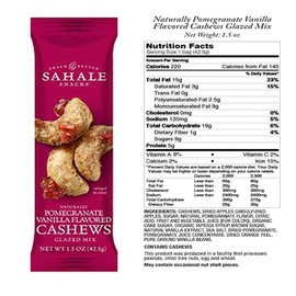Sahale Snacks Pomegranate Vanilla Flavored Cashews Glazed Mix, 1.5 Ounces (Pack of 3)