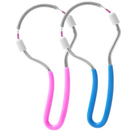 ASADAYS Gesichtshaarentferner, Federwerkzeug, Präzisions-Fädelgerät für Oberlippe, Kinn und Wangen, tragbares Edelstahl-Design für Frauen (Blau & Rosa)