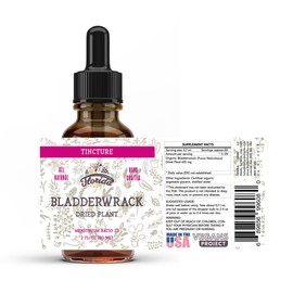 Bladderwrack Tincture, Organic Bladderwrack Extract (Fucus Vesiculosus) Dried Plant, Non-GMO in Cold-Pressed Organic Vegetable Glycerin 4 Oz, 670 mg