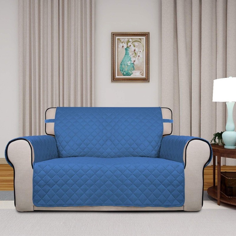 PureFit Reversible Quilted Sofa Cover, Water Resistant Medium Slipcover Furni...