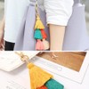 HLIWS Colourful Tassel Keyring, Handmade Colourful Boho Pom Pom Tassel