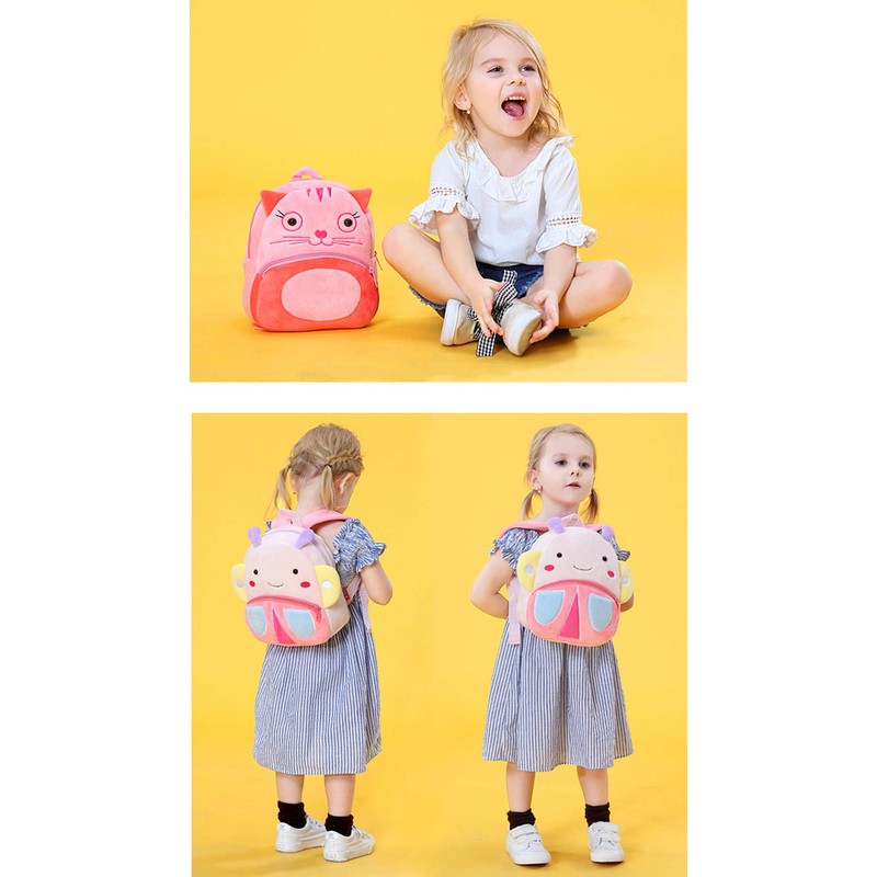 Ladyzone Toddler Backpack Zoo Animals Backpacks Cute Plush Bag Cartoon