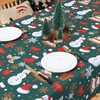 LuxFocus Round Tablecloth Christmas Decoration Waterproof Tablecloth for Dining Room